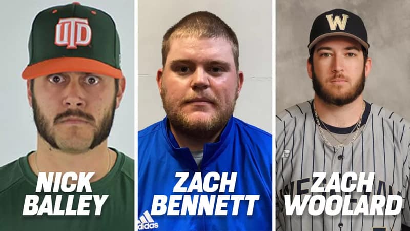 Graphic with images and text with names of Nick Balley, Zach Bennett, and Zach Woolard