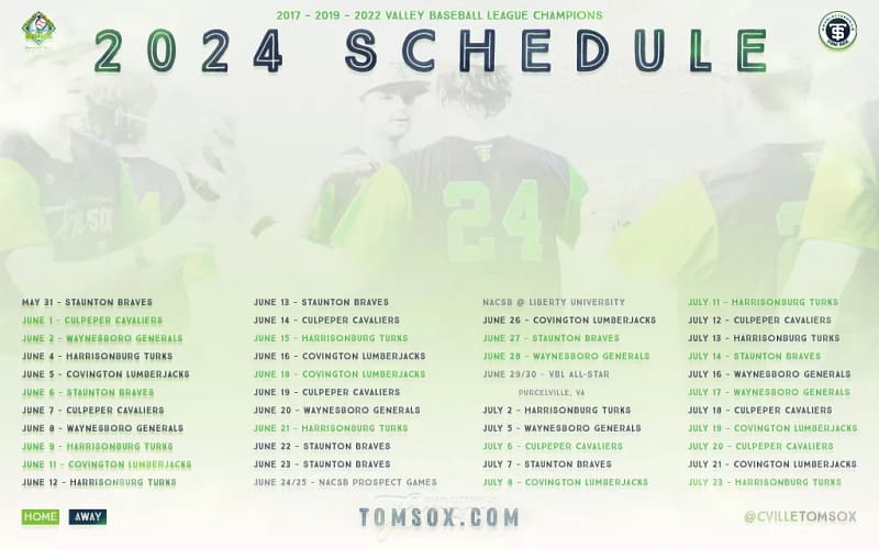 Graphic with 2024 schedule