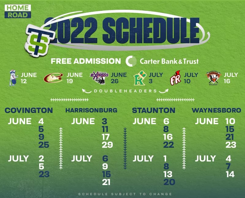 2022 schedule graphic